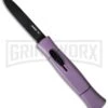 AKC 077 Purple OTF Automatic Knife - Black Flat 1 AKC 077 Purple OTF Automatic Knife - Black Flat -Featured Knife Shop akc otf 077 black flat purple dl large