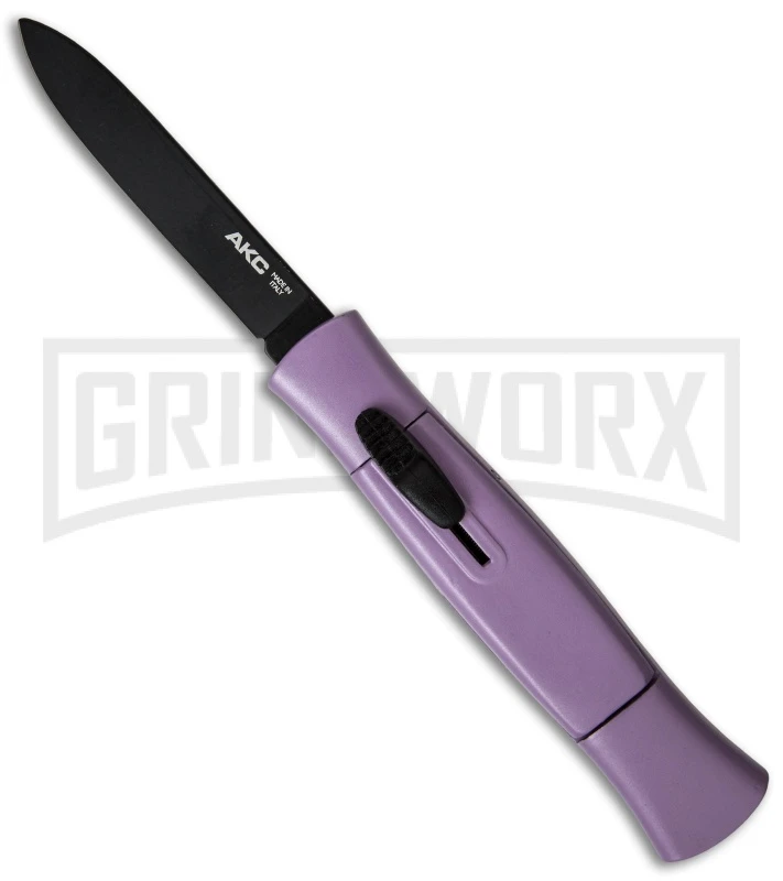 AKC 077 Purple OTF Automatic Knife - Black Flat 3 AKC 077 Purple OTF Automatic Knife - Black Flat