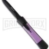 AKC Concord Black/Purple OTF Automatic Knife - Dagger Black Plain