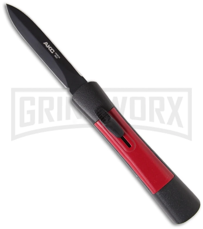 AKC Concord Black/Red OTF Automatic Knife - Dagger Black Plain 3 AKC Concord Black/Red OTF Automatic Knife - Dagger Black Plain