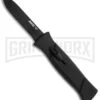 AKC 777 Blackfinger Black OTF Automatic Knife - Flat Grind Black Plain 1 AKC 777 Blackfinger Black OTF Automatic Knife - Flat Grind Black Plain -Featured Knife Shop blackfinger black black flat large