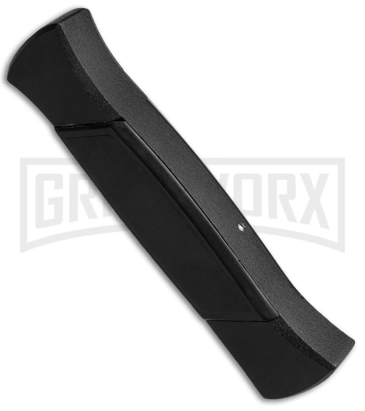 AKC 777 Blackfinger Black OTF Automatic Knife - Flat Grind Black Plain 4 AKC 777 Blackfinger Black OTF Automatic Knife - Flat Grind Black Plain - Image 2