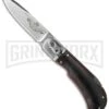 8" Medteh Russian Leverlock Dark Wood Stiletto Automatic Knife - Satin Plain 1 8" Medteh Russian Leverlock Dark Wood Stiletto Automatic Knife - Satin Plain -Featured Knife Shop blade play russian leverlock no bolster dark wood cm large