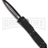 Delta Force D/A OTF Automatic Knife - Black Plain -Featured Knife Shop delta force black black large