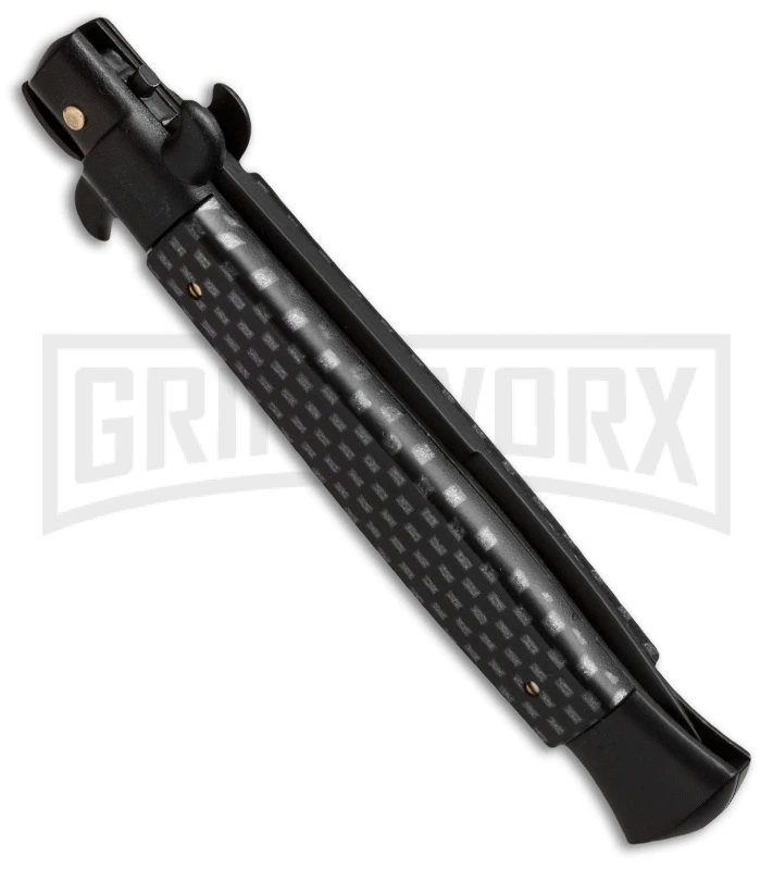 Frank B. 9" Italian Stiletto Tactical Sim Carbon Fiber Automatic Knife - Bayonet 4 Frank B. 9" Italian Stiletto Tactical Sim Carbon Fiber Automatic Knife - Bayonet - Image 2