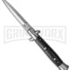 Frank B 9" Italian Stiletto Sim Carbon Fiber Automatic Knife -Satin Dagger
