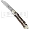 Hubertus 7" Medium Lever Lock Rosewood Automatic Knife - Satin Plain -Featured Knife Shop hubertus medium lever rosewood cm large