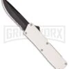 Lightning White D/A OTF Automatic Knife - Black Serr