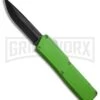 Lightning Zombie Edition Green D/A OTF Automatic Knife - Black Plain