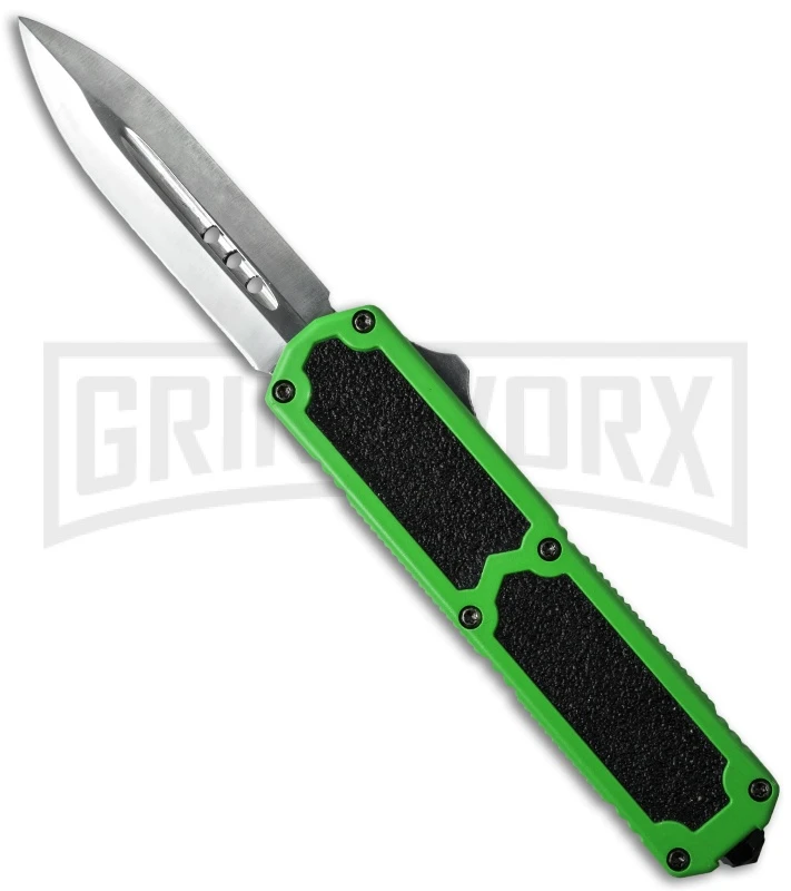 Titan Green D/A OTF Automatic Knife - Dagger Satin Plain 3 Titan Green D/A OTF Automatic Knife - Dagger Satin Plain