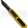 Titan Yellow D/A OTF Automatic Knife - Tanto Black Serr -Featured Knife Shop titan yellow tanto black serr BP 18456 er large